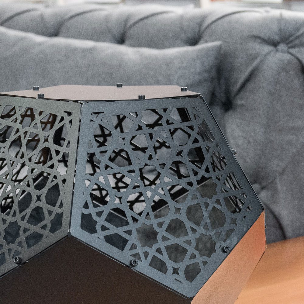 VARGUS | 3D Metal Sade Geometrik Mumluk & Kahve Masası