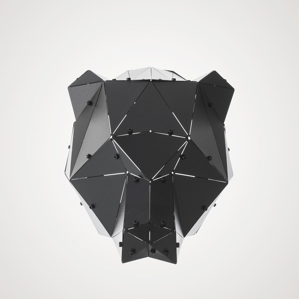 ORSO | 3D Geometrik Metal Ayı Kafası Duvar Dekoru - Görsel 6