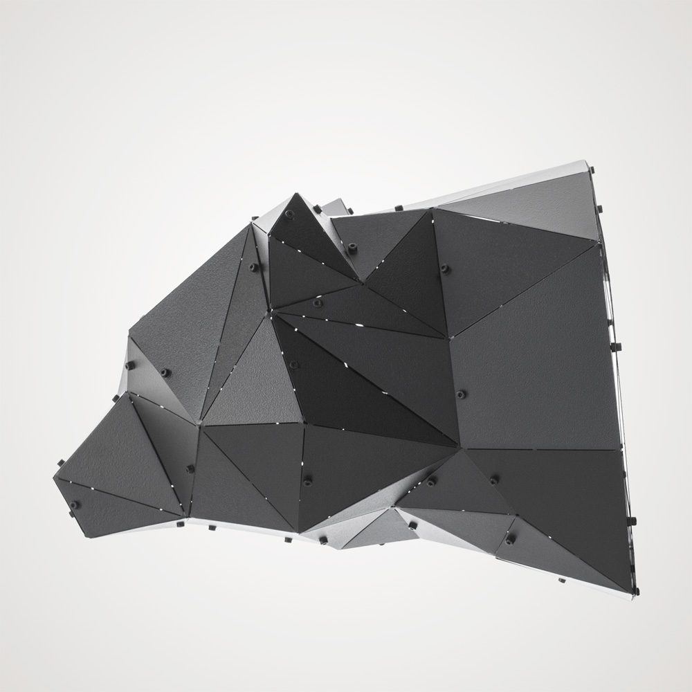 ORSO | 3D Geometrik Metal Ayı Kafası Duvar Dekoru - Görsel 4