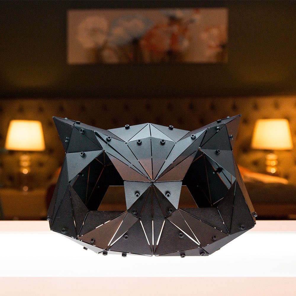 OWL | 3D Geometrik Metal Baykuş Kafası - Görsel 7