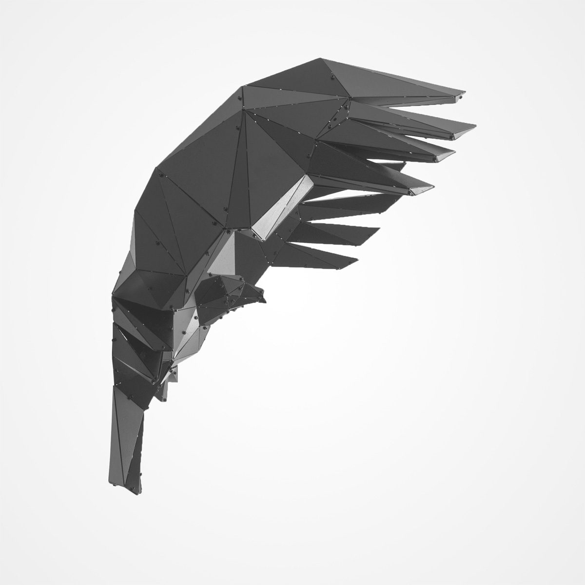 AGILLO XL | 3D Metal Geometrik Kartal Heykeli Duvar Dekoru - Görsel 5