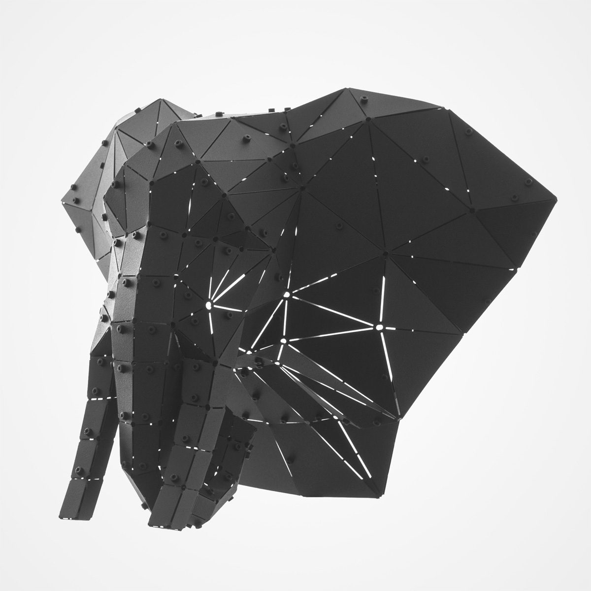 BARRUS V2 | 3D Geometrik Metal Fil Kafası Duvar Dekoru - Görsel 3