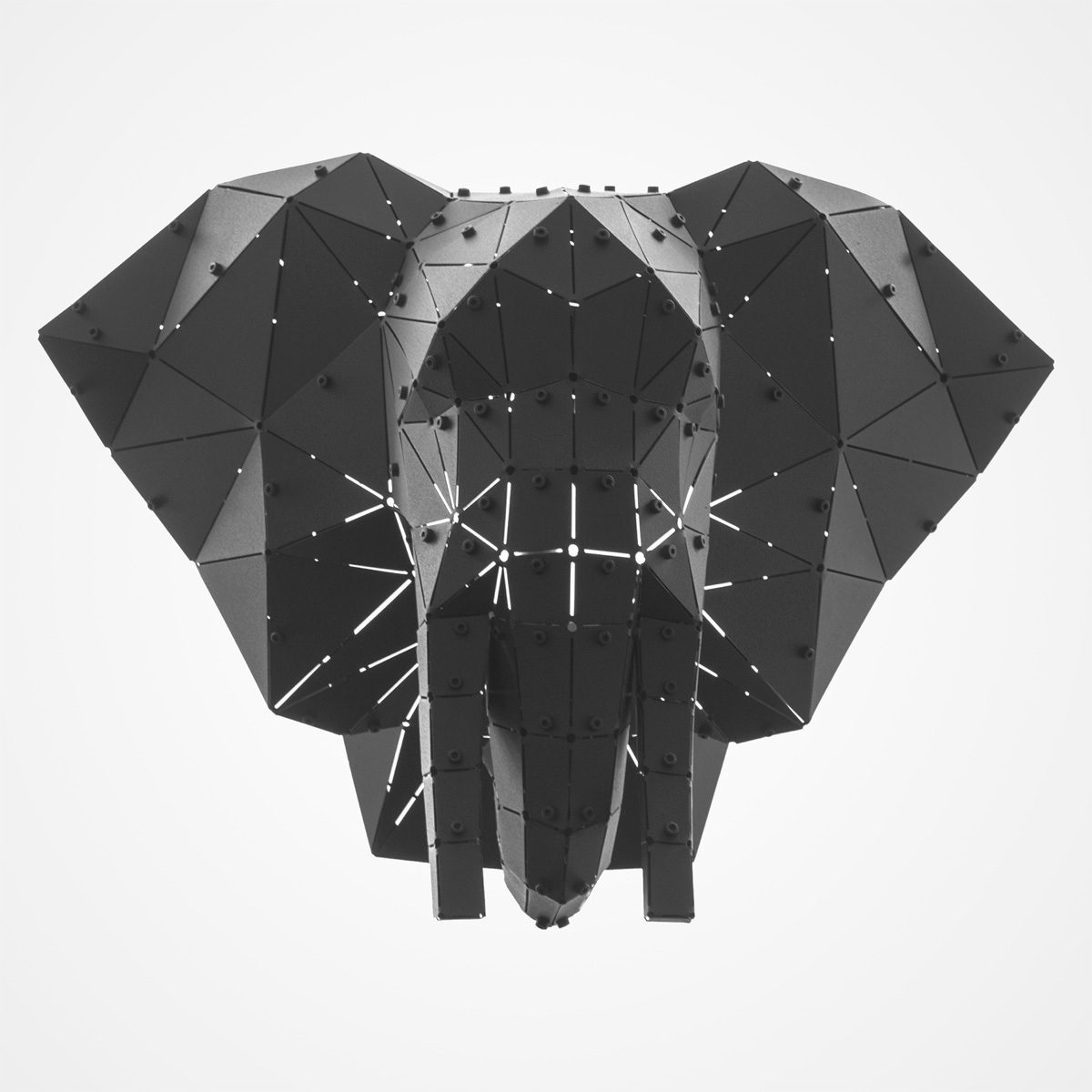BARRUS V2 | 3D Geometrik Metal Fil Kafası Duvar Dekoru - Görsel 4