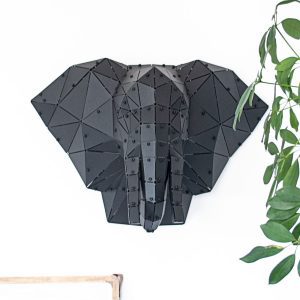BARRUS V2 | 3D Geometrik Metal Fil Kafası Duvar Dekoru