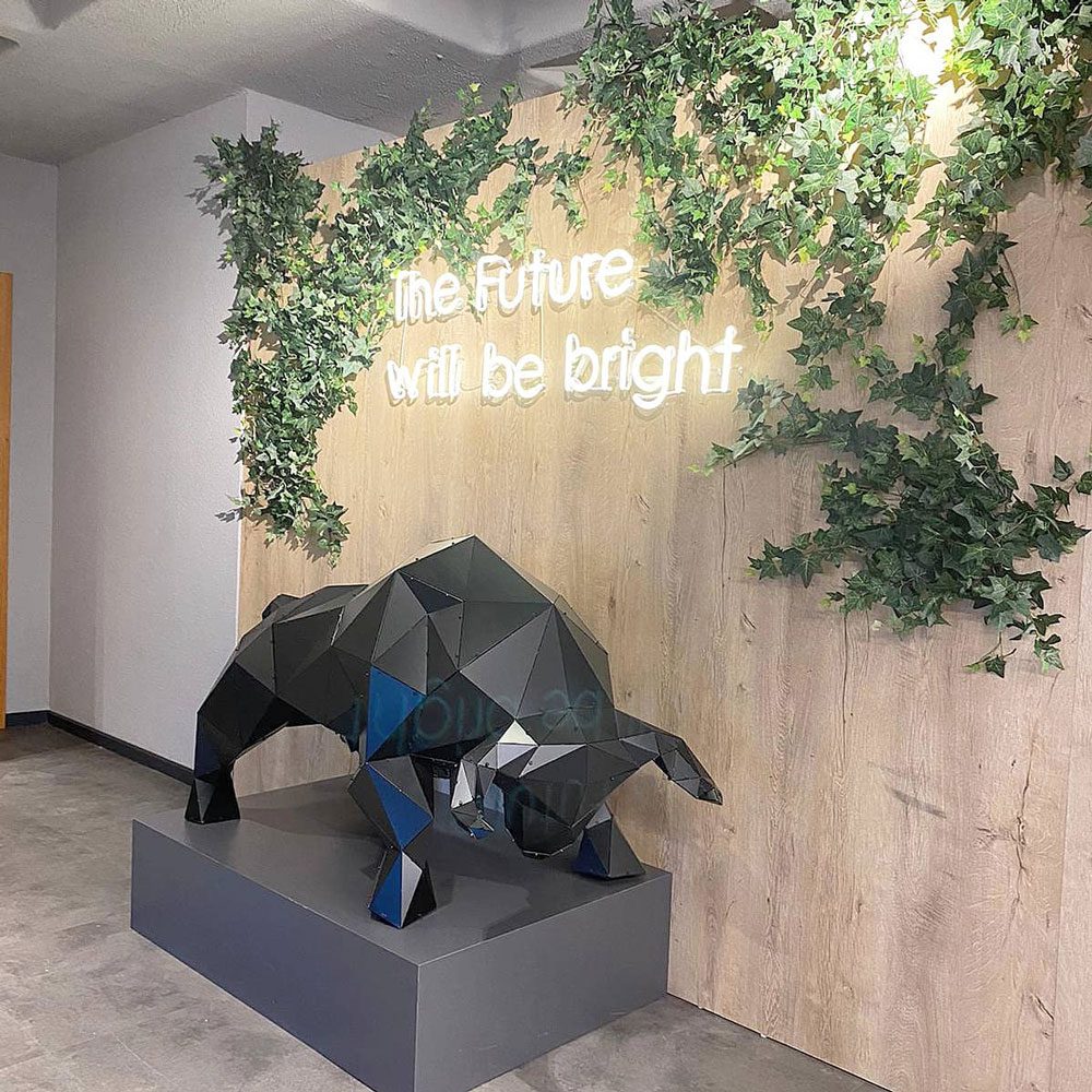 BULL XL | 3D Metal Geometrik Boğa Heykeli - Görsel 4
