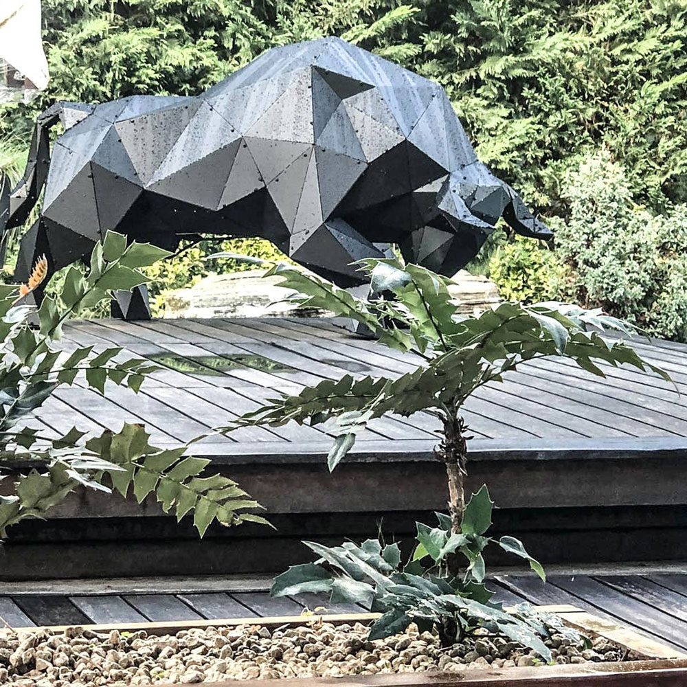 BULL XL | 3D Metal Geometrik Boğa Heykeli - Görsel 2