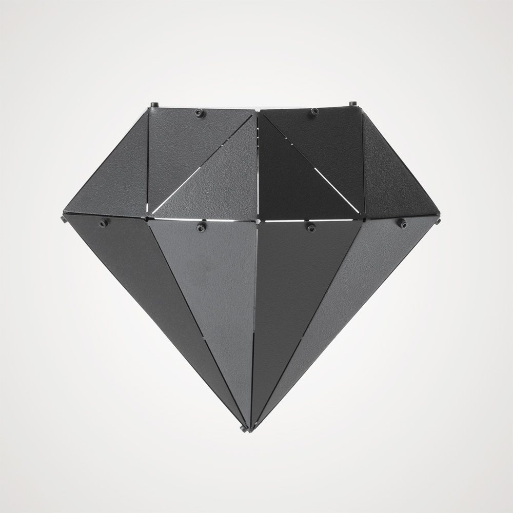 DIMANT | 3D Geometrik Metal Elmas Duvar Dekoru - Görsel 5