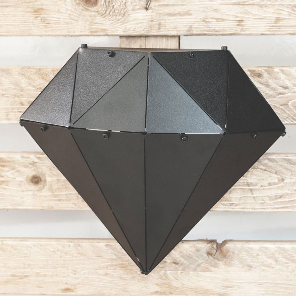 DIMANT | 3D Geometrik Metal Elmas Duvar Dekoru
