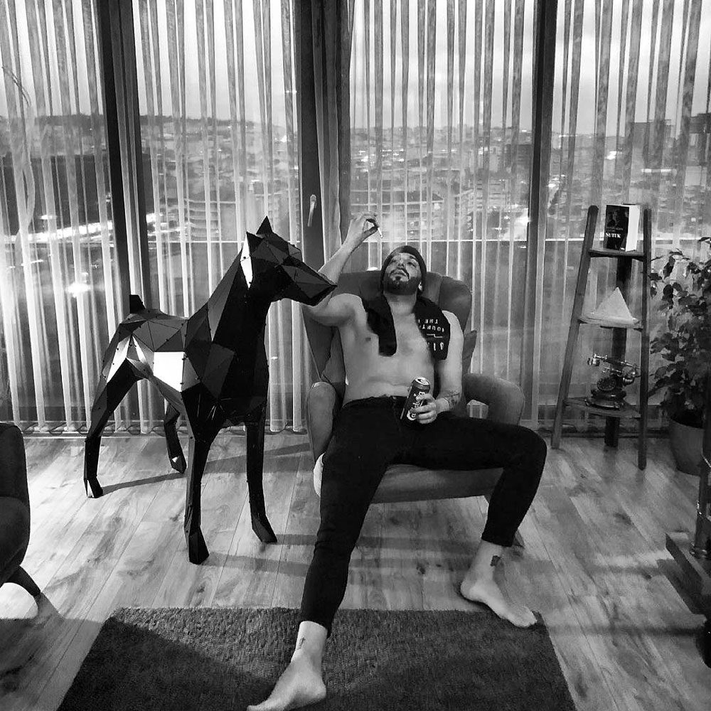 DOBERMAN SERİSİ | 3D Metal Geometrik Doberman Heykeli - Görsel 3