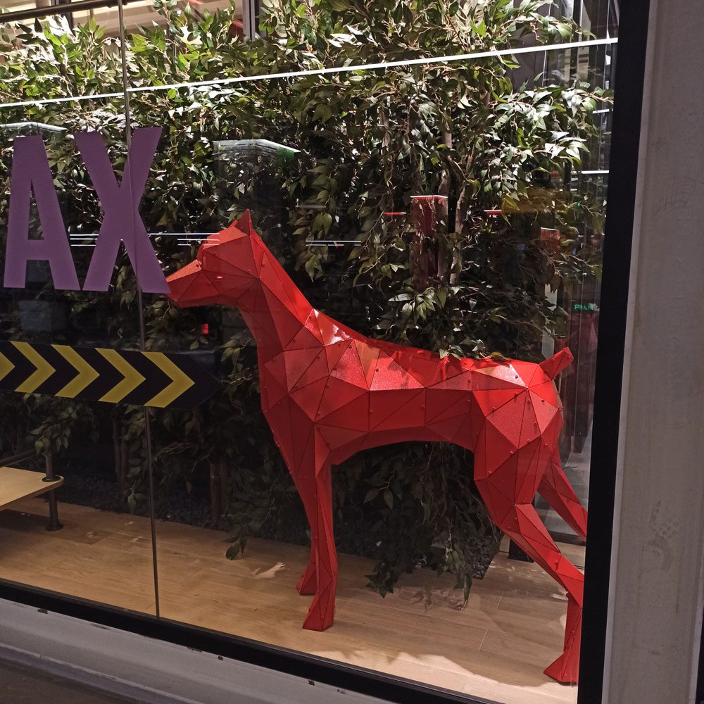 DOBERMAN SERİSİ | 3D Metal Geometrik Doberman Heykeli - Görsel 8
