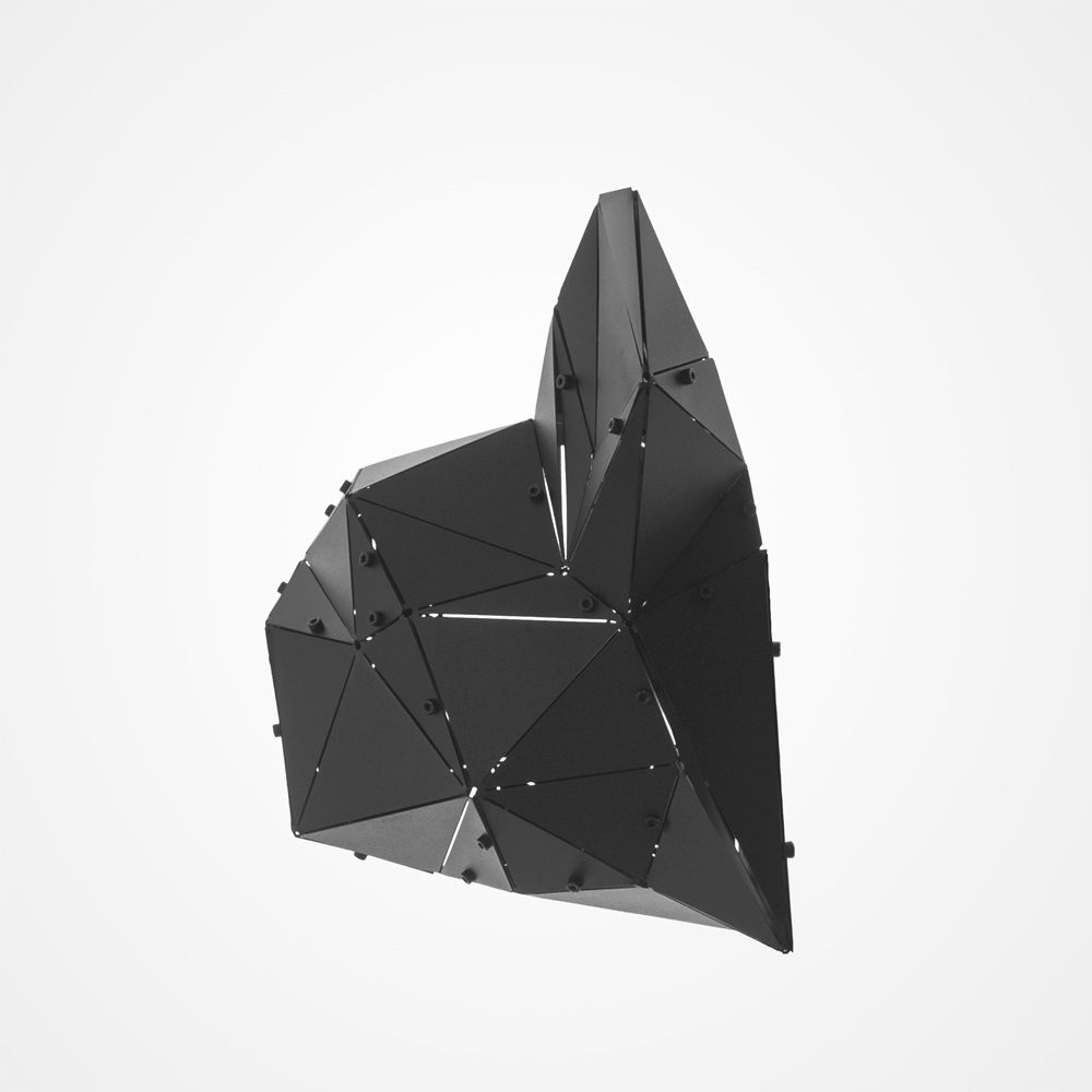 DOGO | 3D Geometrik Metal French Bulldog Kafası Duvar Dekoru - Görsel 5
