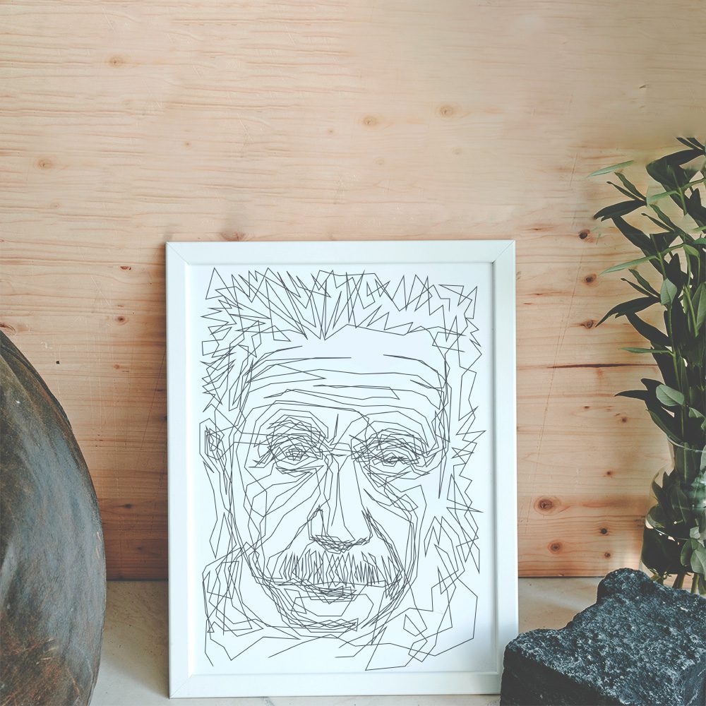 ALBERT EINSTEIN | Tek Çizgi Poster Serisi - Görsel 3