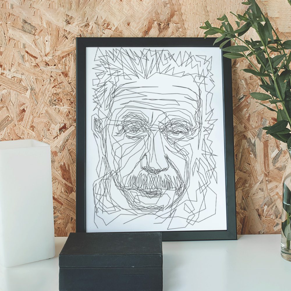 ALBERT EINSTEIN | Tek Çizgi Poster Serisi - Görsel 2