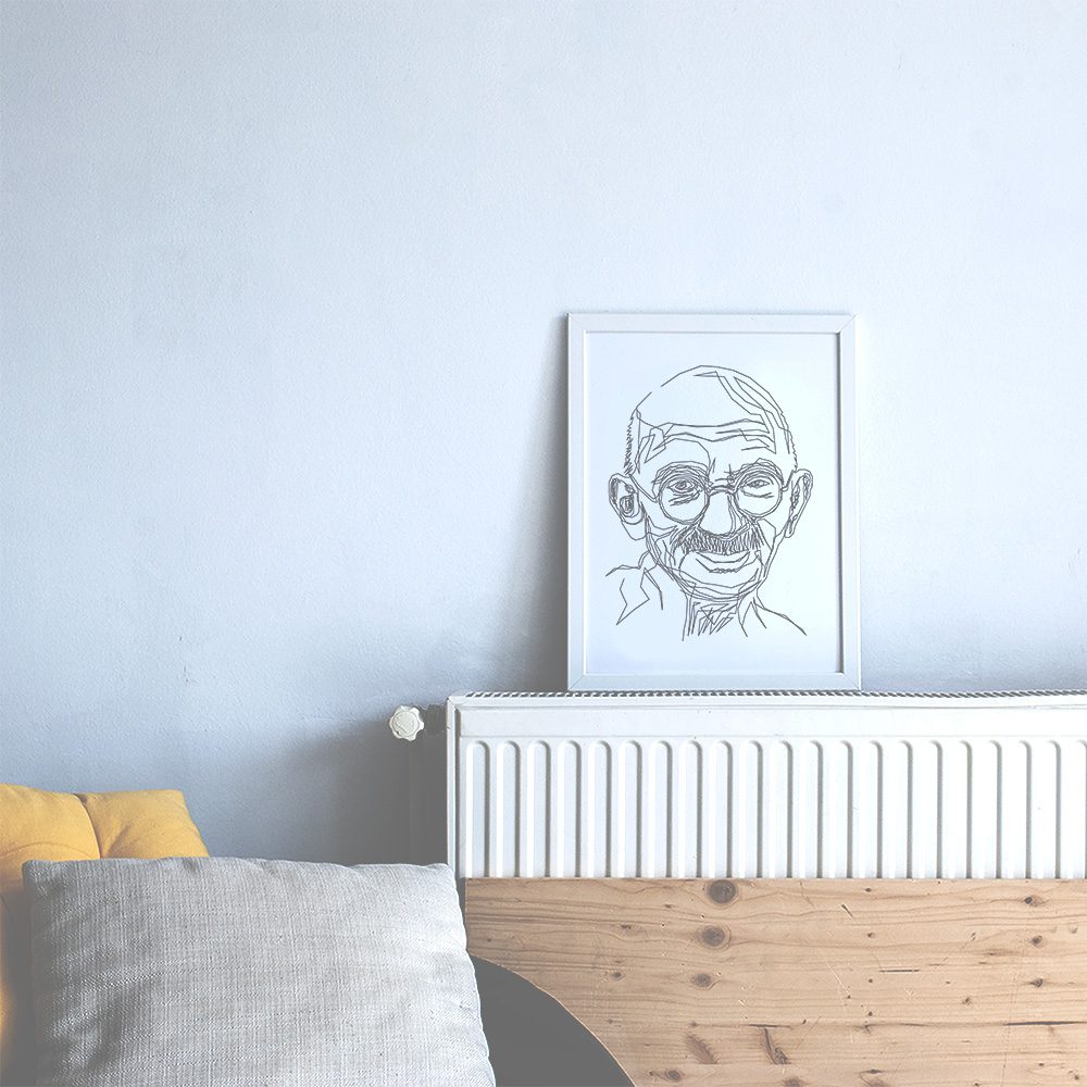 MAHATMA GANDHI | Tek Çizgi Poster Serisi - Görsel 3