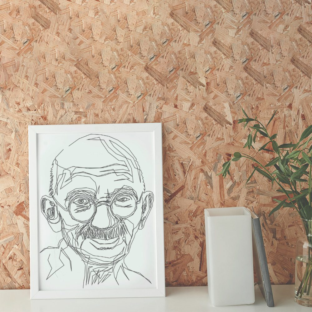 MAHATMA GANDHI | Tek Çizgi Poster Serisi - Görsel 2