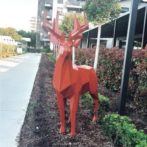 HONA | 3D Metal Geometrik Geyik Heykeli