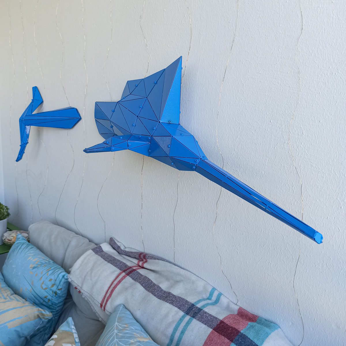 MARLIN XL | 3D Metal Geometrik Kılıç Balığı Dekoru ( OUTLET ) - Görsel 5