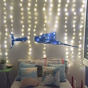 MARLIN | 3D Metal Geometrik Kılıç Balığı Dekoru