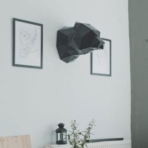 ORSO | 3D Geometrik Metal Ayı Kafası Duvar Dekoru