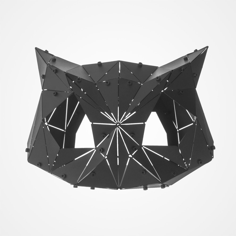 OWL | 3D Geometrik Metal Baykuş Kafası - Görsel 8