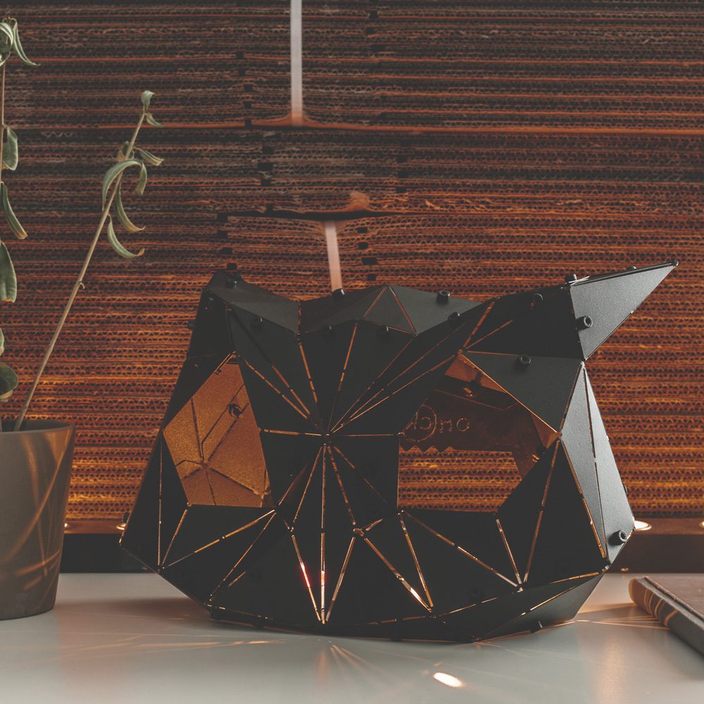 OWL | 3D Geometrik Metal Baykuş Kafası - Görsel 2
