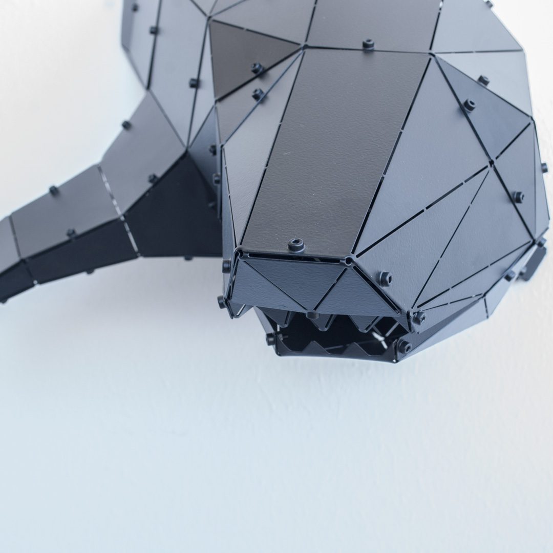 SHARK | 3D Metal Geometrik Köpekbalığı Duvar Dekoru - Görsel 6