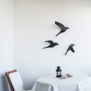 VOGELS | 3D Geometrik Metal Kuş Sürüsü Duvar Dekoru