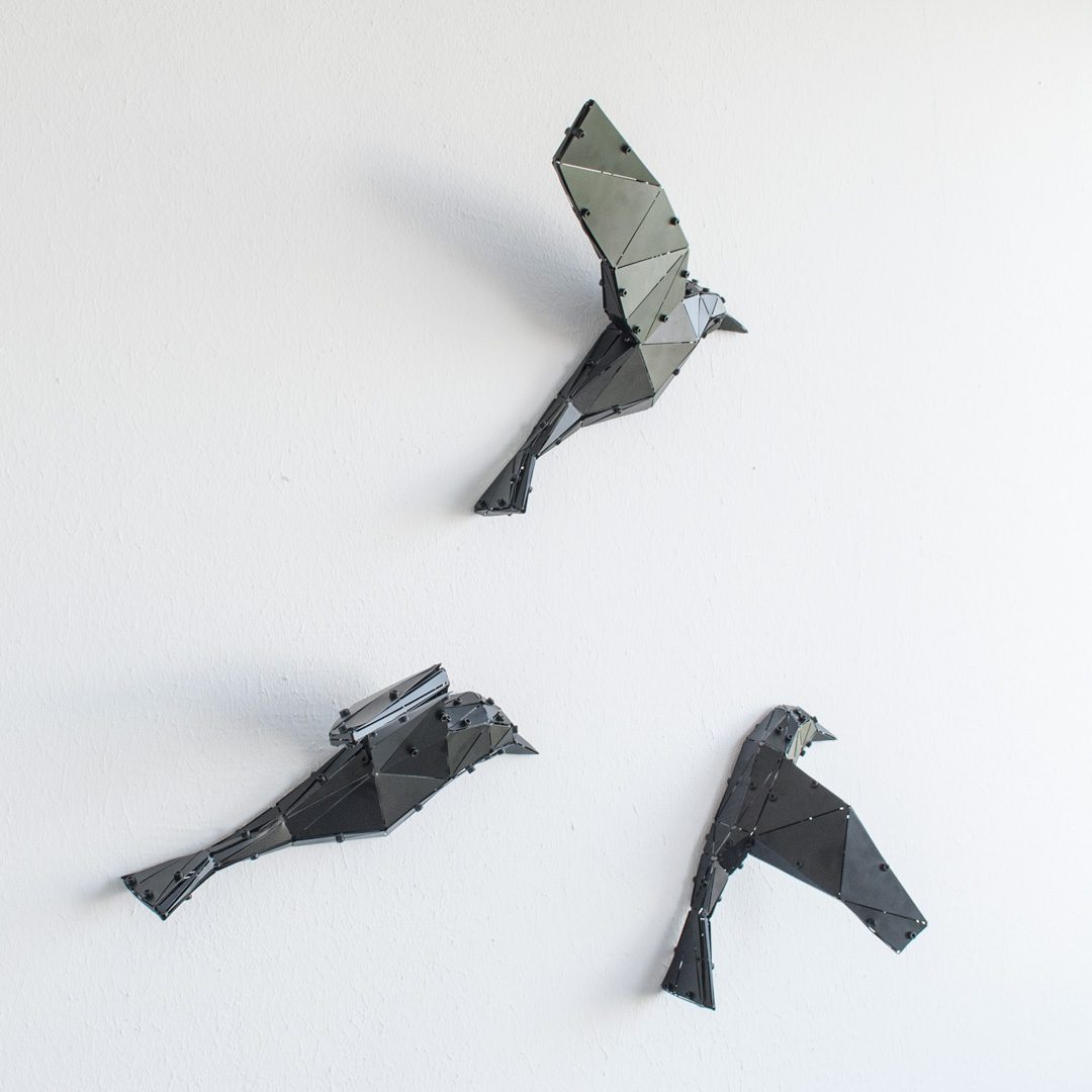 VOGELS | 3D Geometrik Metal Kuş Sürüsü Duvar Dekoru - Görsel 6
